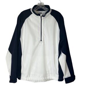 Cutter & Buck Pull Over 1/4 Zip Mens Medium White Golf Baseball Water Resistant